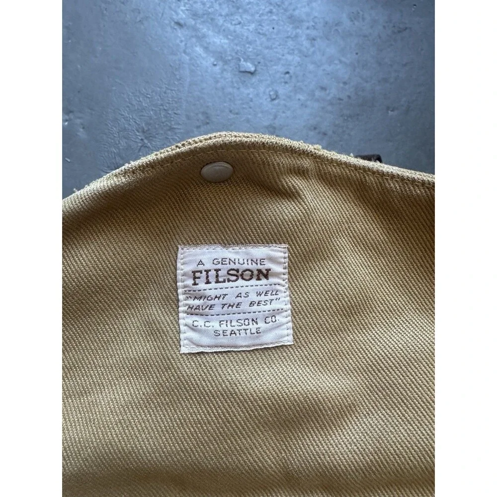 Filson 258 Padded Computer Briefcase Rugged Twill Tan Patina
